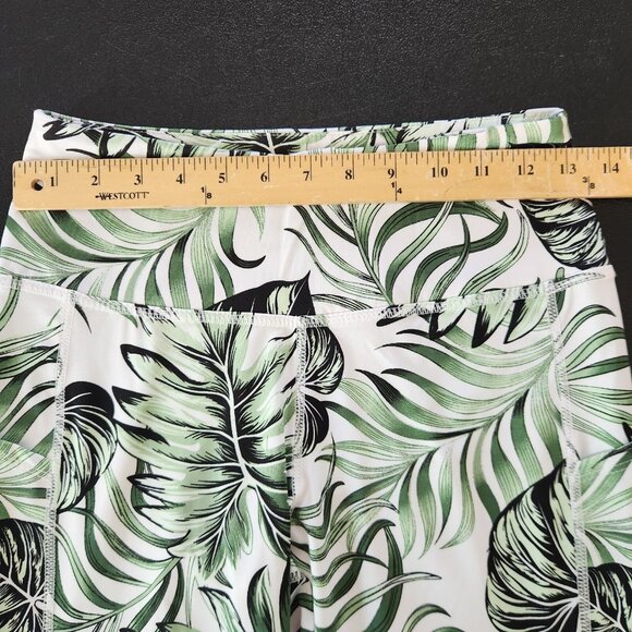 Cali‎ Active Leggings Yoga Running  Tropical Palm Floral Sz S EUC - Picture 12 of 13